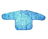Tidy Turtle Easy Wipe Waterproof Bib with Food Catcher and Sleeves, Shooting Stars by Tidy Turtle