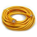 ロック式延長コード イエロー 15A 10m 1口 KWL112-10/コードリール【KOWA】