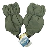 スノーカバー 足カバー 中綿入り フットカバー 雪よけ キッズ ベビー 無地柄 M カーキ