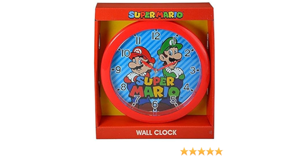 Amazon Co Jp 掛け時計 スーパーマリオ ブラザーズ 25cm 丸型 ホーム キッチン