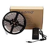 LEDMO Flexible LED Strip Lights,Super Bright 300 Units SMD 5050 LEDs,Waterproof,Cool White ,DC12V LE