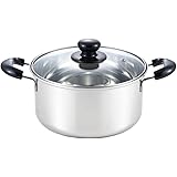 ヨシカワ 日本製 深型両手鍋 22cm IH対応 シルバー ステンレス クックルックII SJ2185