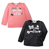 (ピンク/95cm)ベビー服 女の子 Tシャツ 長袖 フリル リボン付 女児 ベビー
