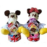 【ミッキーぬいぐるみ】(パンパースS)ディズニー おむつケーキ 出産祝い ミッキー ビッグ ぬいぐるみ オムツケーキ ギフト 男の子 女の子 (2月の誕生石のサンキャッチャー)