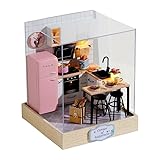 ドールハウス 製作キット 手作りキット クラフトセット 工作 ミニチュア かわいい (キッチン) [並行輸入品]