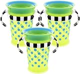Sassy Grow Up Cup 3 Pack, Blue/Green, 7 Ounce by Sassy