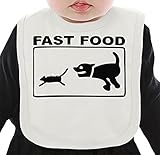 Fast Food Cat And Mouse Funny ネクタイを有する有機ビブ Medium