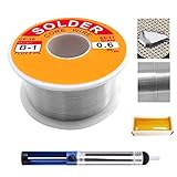 Yoohe ヤニ入りハンダ ハンダワイヤ 錫リード線 溶接ワイヤーフラックス 低融点 線徑 0.6mm 100g