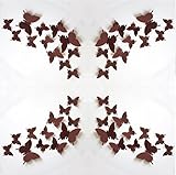 ZCHING 3D Butterfly Removable Mural Stickers DIY Art Decor Decal Crafts for Kids Bedroom Living Room