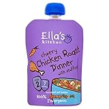 Ella's Kitchen Organic Cheery Chicken Roast Dinner 7mth+ (130g) エラのキッチン有機陽気な鶏のローストディナー7Mth + （ 130グラ
