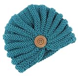 drawihi knittid帽子キッズ暖かい冬のカジュアル女の子帽子wirhボタン