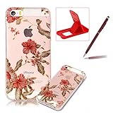 Glitter Clear Case for iPhone sE、クリスタルTpuカバーfor iPhone 5s、herzzer超スリムクリエイティブ[カラフルパターン] Bling Sparkly