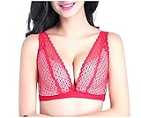 Nicellyer 婦人用前開き看護マタニティブラ授乳プッシュアップ Red 40C