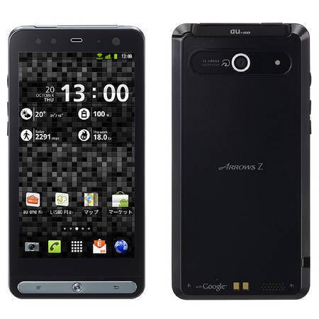 【新品未使用】au Arrows Z ISW11F ネオブラック ロッククリア済み