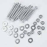 POWERTEC 71154 1 /4インチ- 20 x 2 "六角ボルトキットIncluding六角ナットとフラット座金、10セット