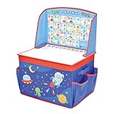 【おえかきができる おもちゃ箱】おえかき 収納 ボックス ロケット ブルー