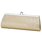 best-topshop Giltterハンドバッグレディースガールズ、金属チェーンコイン電話バッグfor Weddingショッピング日イブニングカクテルパーティー学校アウトドア 20x8x4cm/7