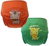 新しいアンチ漏れトレーニングパンツトイレトレーニングベビー幼児キュート4レイヤーパンツ再利用可能な2個のセットから10月Elf カラー: マルチカラー