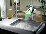 カスケーダ色変更LEDウォーターフォール浴室シンク蛇口(クローム仕上げ) Taller CSLS02-H26