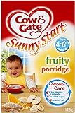 Cow & Gate Sunny Start Fruity Porridge 4-6mth+ (125g) 牛とゲート晴れスタートフルーティー粥4-6Mth + （ 125グラム）