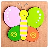 vibola Jigsaw Hand GraspingパズルボードCartoon木製3次元パズルToy Vibola®25