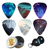 Jasenna ギターのピック 12枚セット ベース ギター用のピック スタイリッシュ プレクトラム 弦楽器 プラスチック製 収納ケース付き 滑り止め 軽量 耐久性 携帯に便利 厚み 0.71mm(12-Japanese Culture)