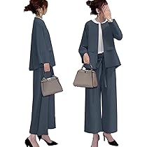 Amazon | [YINGDIE] レディース パンツスーツ ワイドパンツ