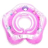 GoodsLand 【かわいい星型】 ベビー 浮き輪 スズ付き ハンドル ベルト調節 0歳 から 新生児 (ピンク) GD-BBUKIWA-PK