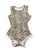 Anbaby ベビー女の子のロンパース+ヘッドバンド Leopard L