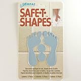 safe-t-shapesブルーフィートノンスリップ安全アップリケステッカー – Bath、タブ&シャワー