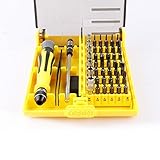 Minidiva 「45In 1」 ドライバーセット 合わせ修理ツール 多機能 精密 メンテナンスツール 携帯 スマートフォン iphone 対応 黄色