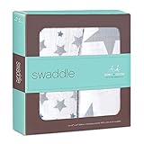 おくるみ 出産祝い エイデンアンドアネイ Swaddle 2枚 グレースタードット ブランケット セット ギフト ベビー 子供 男の子 女の子 [並行輸入品]