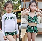 Angel Mili水着 ビキニ 子供 女の子 キッズ ベビー 3点セット シャツ付き ラッシュガード 夏 UV 紫外線対策 可愛い 水泳 セパレート スイムウエア