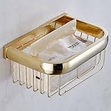 WINCASE Store 欧米のトレンド現代風　高品質　真鍮 銅製　トイレットペーパーホルダー　トイレットペーパー　バスケット　ティッシュホルダー　長方形　バス用品　お風呂　キッチン　洗面所　おしゃ