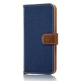 【Amazon.co.jp限定】 レイアウト iPhone 8 / iPhone 7 ケース 手帳 2トーン ネイビー/ダークブラウン RF-P12ELC2/NDK