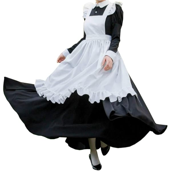 Amazon.co.jp: クラシカルロングメイド服ゴスロリ コスプレ衣装 