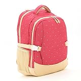 Luisvanita Diaper Bag Travel Backpack Baby Bag with Changing Pad and Stroller Buckle (Pink Dot) by L