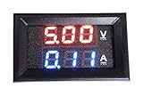 Yammy パネル取付け型DCデジタル電圧計電流計 赤青 100V 10A バルク品