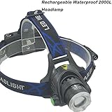 18650ヘッドライトLedヘッドランプXM-L T6ズーム充電式ライト防水2000LMヘッドランプライト