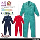 山田辰 つなぎ作業服 AUTO-BI 長袖ツヅキ服 1-6200 オートバイ LL オーシャンネイビー
