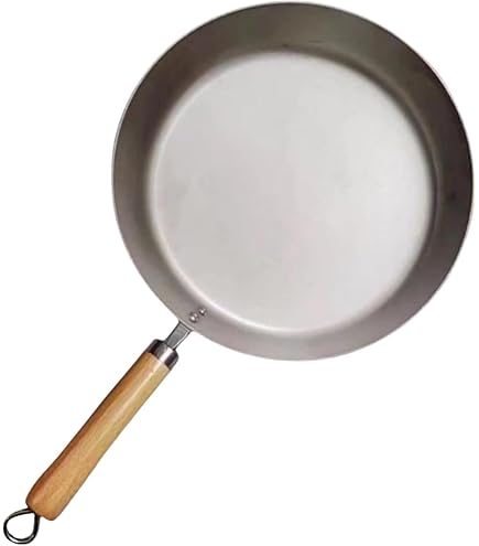 Amazon｜長谷元 純チタン 木柄いため鍋 26cm 本体:チタン 柄:木