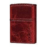 Zippo(ジッポー) オイルライター 本牛革 ダメージレッド RD-6