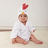 Baby Aspen, Barnyard Bathtime Chicken Hooded Spa Robe, White, 0-9 Months by Baby Aspen [並行輸入品]