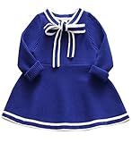 YY-Natuhi ベビー服 子供服 女の子 ワンピース ニット セーター キッズ ドレス 新生児 ボディースーツ ベビー 長袖 赤ちゃん 入学式 出産祝い 七五三 リボン ベビースーツ (70cm,