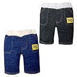 (ネイビー/90cm)ベビー服 男の子 ハーフ パンツ ボトム ワッペン装飾 ウエストゴム 男児 ベビー