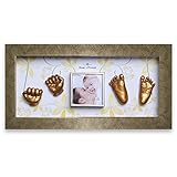 Moms Present 赤ちゃんの手と足 GOLD FRAMEで3DプリントDIYキットをキャスティング(G-4-花のうた) [並行輸入品]