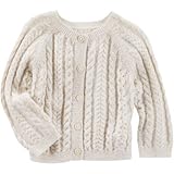 オシュコシュ OSHKOSH/ スパークルケーブルニットカーディ アイボリー トップスカーディガン 12ヶ月【並行輸入】