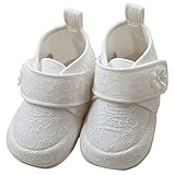 《初夏盛夏対応》(日本製) Pample Mousse(パンプルムース) 60ローンレース新生児シューズ 11.5cm/OW NO.DP-72602