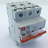 BKN-b-3P-B16A LS MINIATURE DIN RAIL MOUNT. 3 Pole UL 1077 CIRCUIT BREAKER B Curve 16A 120/240V [並行輸入