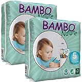 Bambo Nature Nappies TWIN Pack - Junior (Size 5) by Bambo Nature